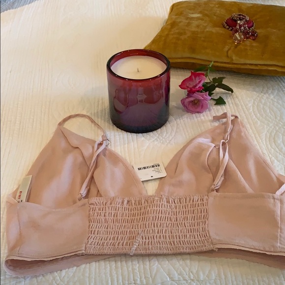 FREE PEOPLE INTIMATELY PARADISE BRAMI SATIN LONGLINE SILHOUETTE RAW EDGES LAST S - Picture 9 of 12